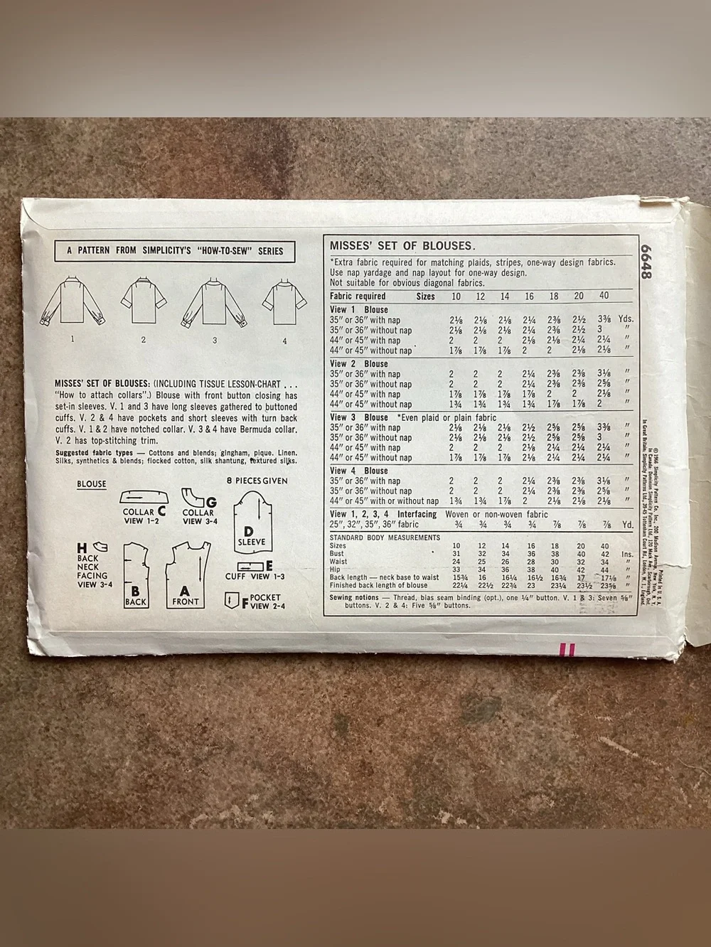 Simplicity vintage sewing